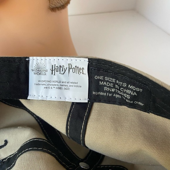 Harry Potter Mischief Managed Cap Wizarding World NWT One Size Adjustable Khaki - Picture 4 of 10